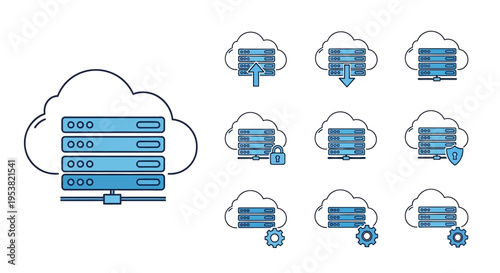 Cloud computing server network system.