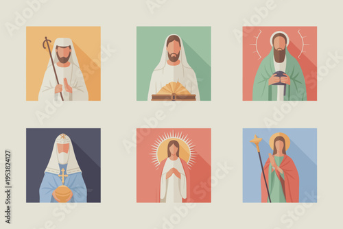 Flat of Christian Holy Week events flat palm sunday