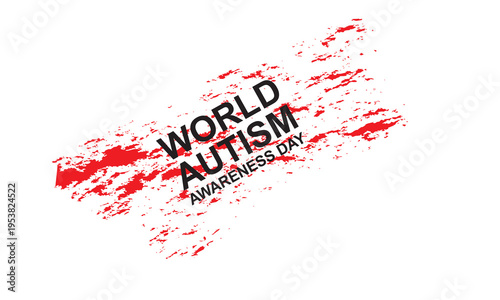 Autism Awareness Day Handwritten Typography. Stylish handwritten typography spelling autism with World Autism Awareness Day text, symbolizing support, inclusion, and global awareness initiatives.