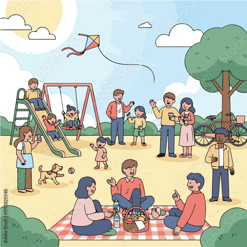People sitting on picnic blanket outdoors.