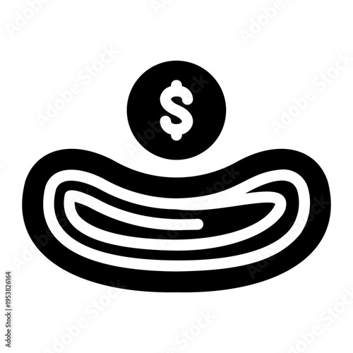 money glyph icon