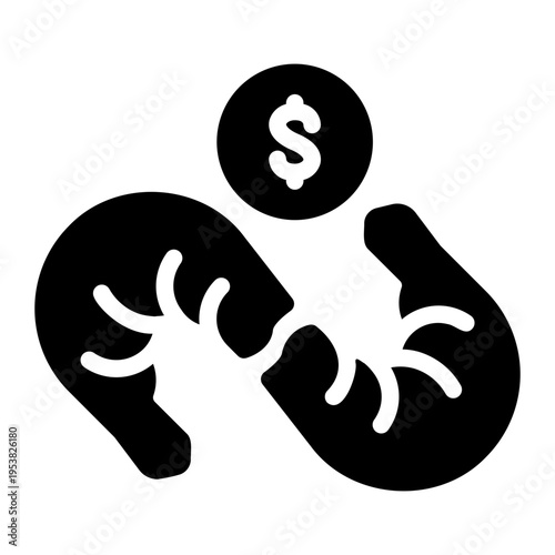 money glyph icon