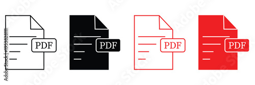 papers icons in black glyph and liner versions for design eps 10.