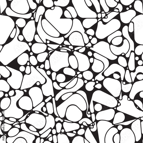 Dense Molecular Web. Seamless pattern