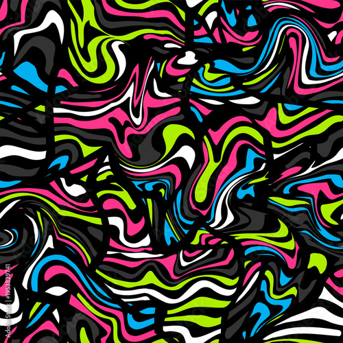 Toxic Acid Wave. Seamless pattern