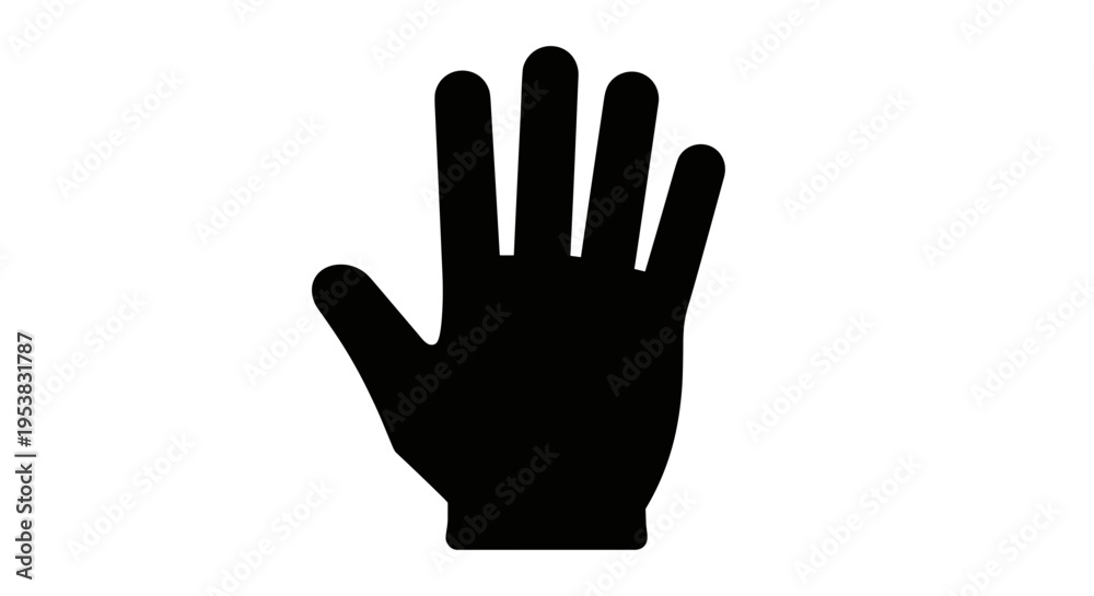 Fototapeta premium Black Hand Silhouette Graphic.