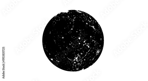 Black Circle with White Specks.