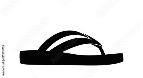 Black Flip Flop Sandal.