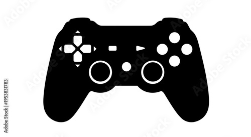 Black Game Controller Silhouette.