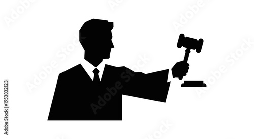 Judge holding a gavel.