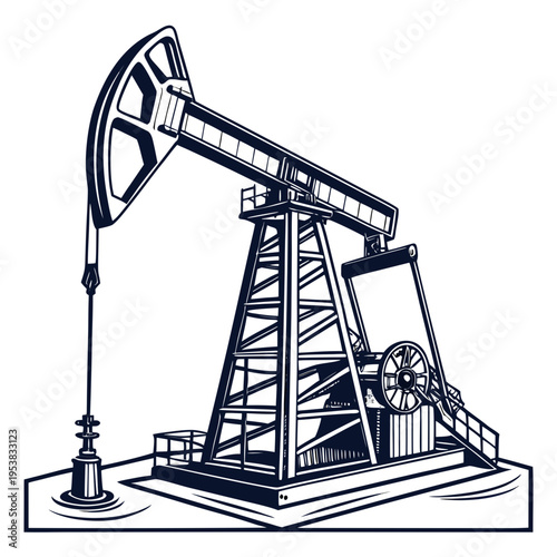 Pump jack machine industrial equipment oilfield