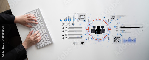 Slika na platnu A dashboard for customer relationship management (CRM)