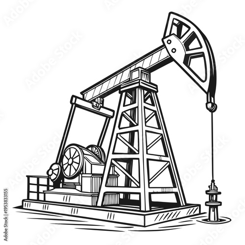 Oil pump jack machine oil rig drilling petroleum