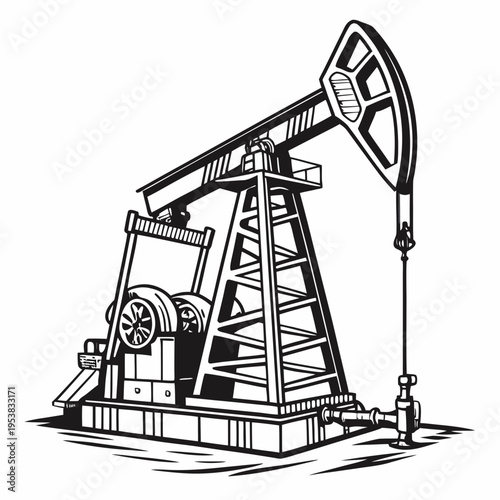 Oil pump jack oil rig drilling petroleum