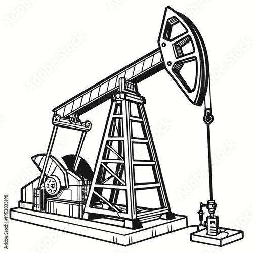 Pump jack machine oil pump oil rig drilling petroleum