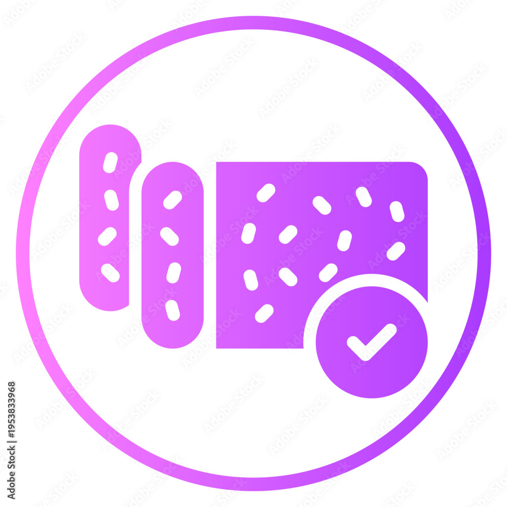 Fototapeta premium check gradient icon