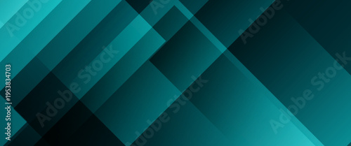 Abstract Dark Teal Geometric Background with Overlapping Diamond Shapes and Rhombus Pattern for Modern Technology Backdrop, Corporate Identity, and Minimalist Web Header Design