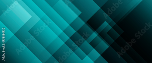 Abstract Dark Teal Geometric Background with Overlapping Diamond Shapes and Rhombus Pattern for Modern Technology Backdrop, Corporate Identity, and Minimalist Web Header Design