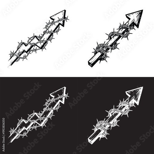 Heavy Impact Explosion Overlay PNG Economic War Crisis Black White Sketch Transparent Background