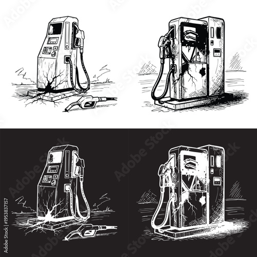 Economy War Concept Explosion Burst Overlay Black White Hand Drawn Sketch Isolated Transparent Background