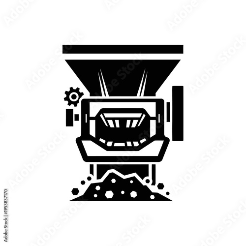 Industrial Crusher Machine Icon