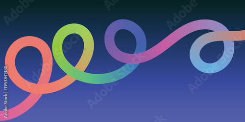 Abstract gradient wave background with fluid lines