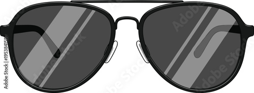 Aviator Sunglasses Icon Simple Vector Illustration