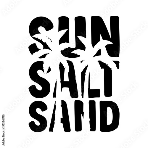 Sun Salt Sand Svg