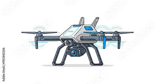 Modern drone technology showcasing aerial surveillance and advanced features for various applications.
