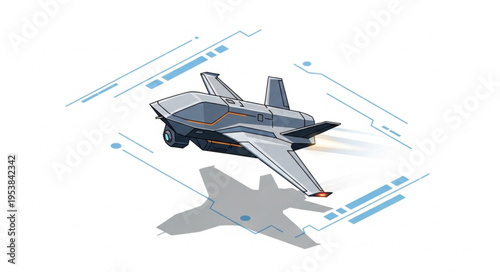 Futuristic aircraft design with advanced technology and sleek aerodynamic features, ready for flight.