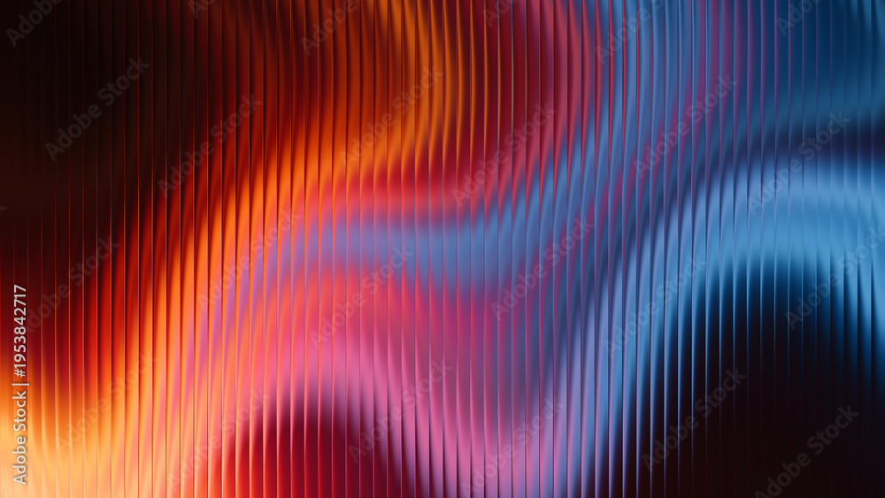 Vibrant abstract image with colorful wavy patterns and vertical lines