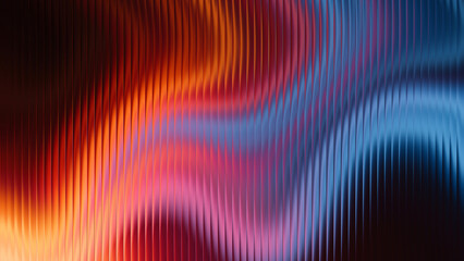 Vibrant abstract image with colorful wavy patterns and vertical lines