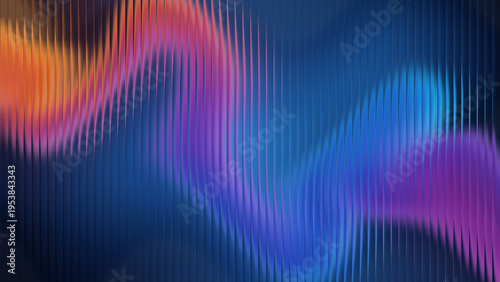 Canvastavla Vibrant abstract background with colorful gradient waves and digital distortion