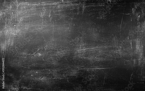 Chalk rubbed out on blackboard background. A black or dark gray chalkboard surface with a slightly rough texture.  Vector illustration.