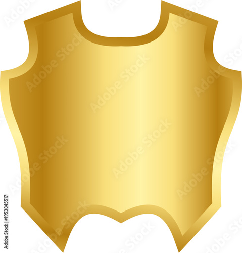 Golden Shield Bottom Cutouts Graphic
