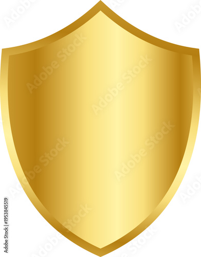 Photos Golden Shield Pointed Top Graphic