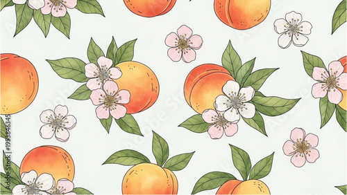 Vibrant oranges and blossoms arranged in a colorful fruit pattern on a table