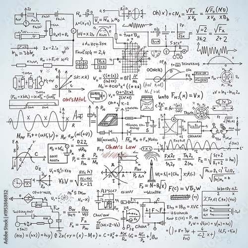 Physics Equation Scribbles.