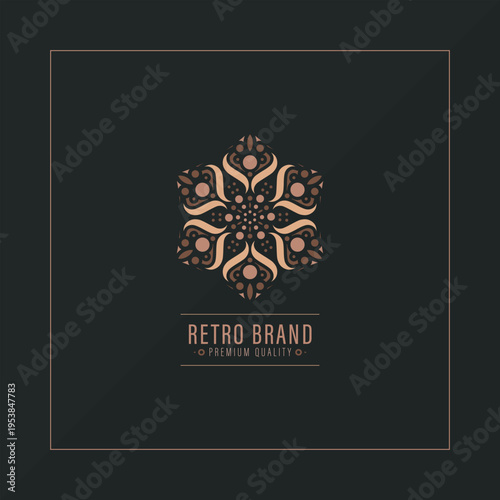 Retro Ornamental Logo Badge Vintage Premium Brand Emblem Design