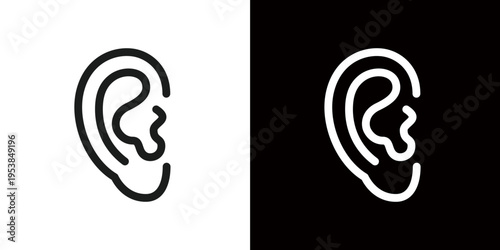 Ear icon, an icon representing listening.