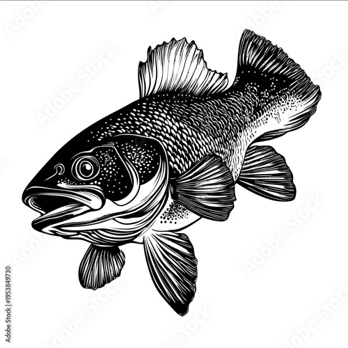 black silhouette cod on a white backgrounk vector