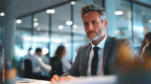 Businessman working in office