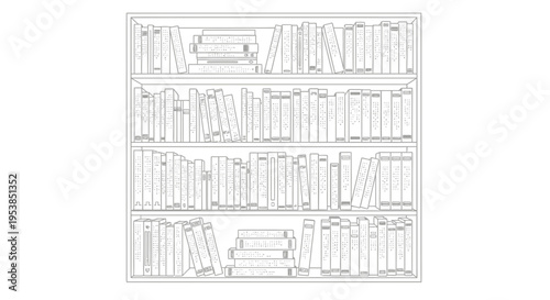 book shelf with many books