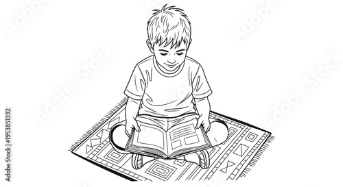 boy reading book on scooter