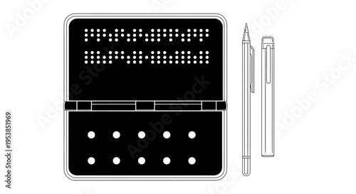 Braille notebook and pen