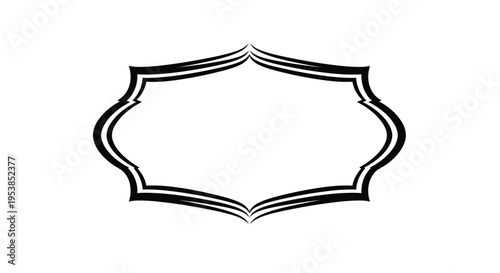 Simple Elegant Double Lined Decorative Border Frame on Isolated White Background