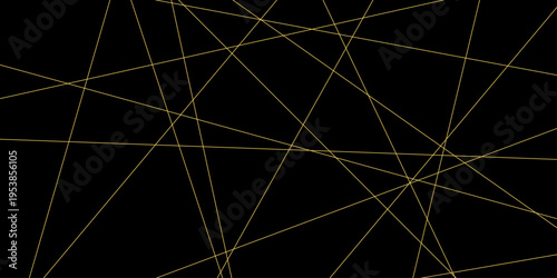 Straight background chaotic random golden line dark background