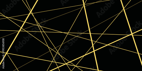 Straight chaotic random gold line black luxury background