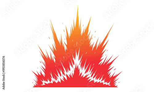 Vibrant flame silhouette blazing orange and red fire silhouette