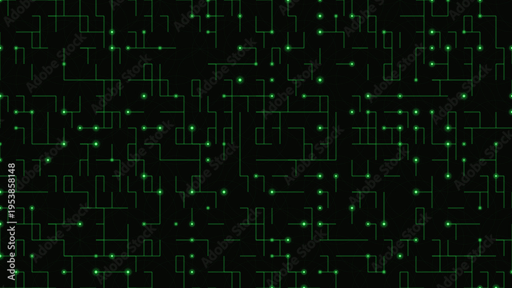 Obraz premium Digital Network Lines: Abstract representation of interconnected data pathways and nodes, the image portrays the essence of information flow and digital connectivity